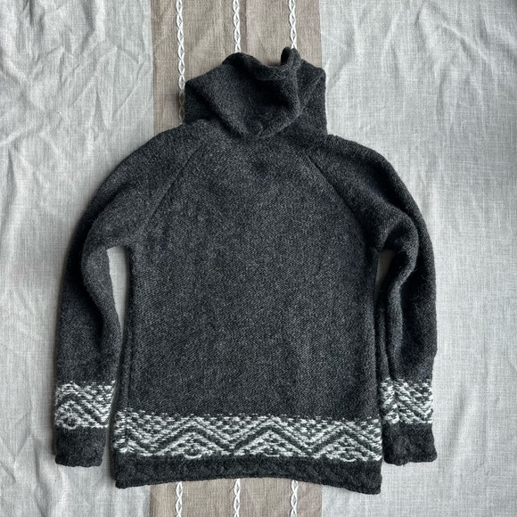 Andean Artisan Hand Made Hoodie L Alpaca Wool - Picture 11 of 12